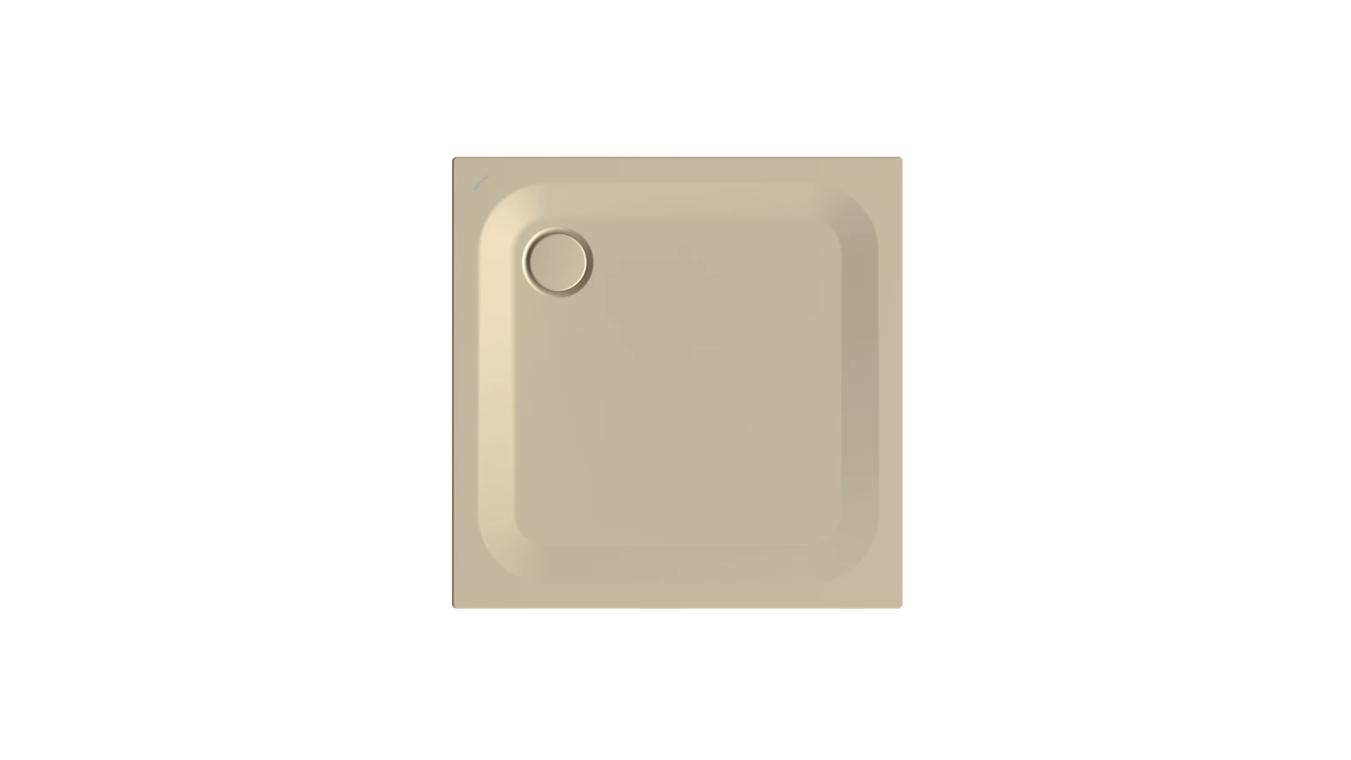 Bette quadrat Duschwanne „BetteUltra“ 900 × 900 mm ohne Oberflächenbeschichtung, ohne Oberflächenveredelung, mit Wannenträger, in Sand