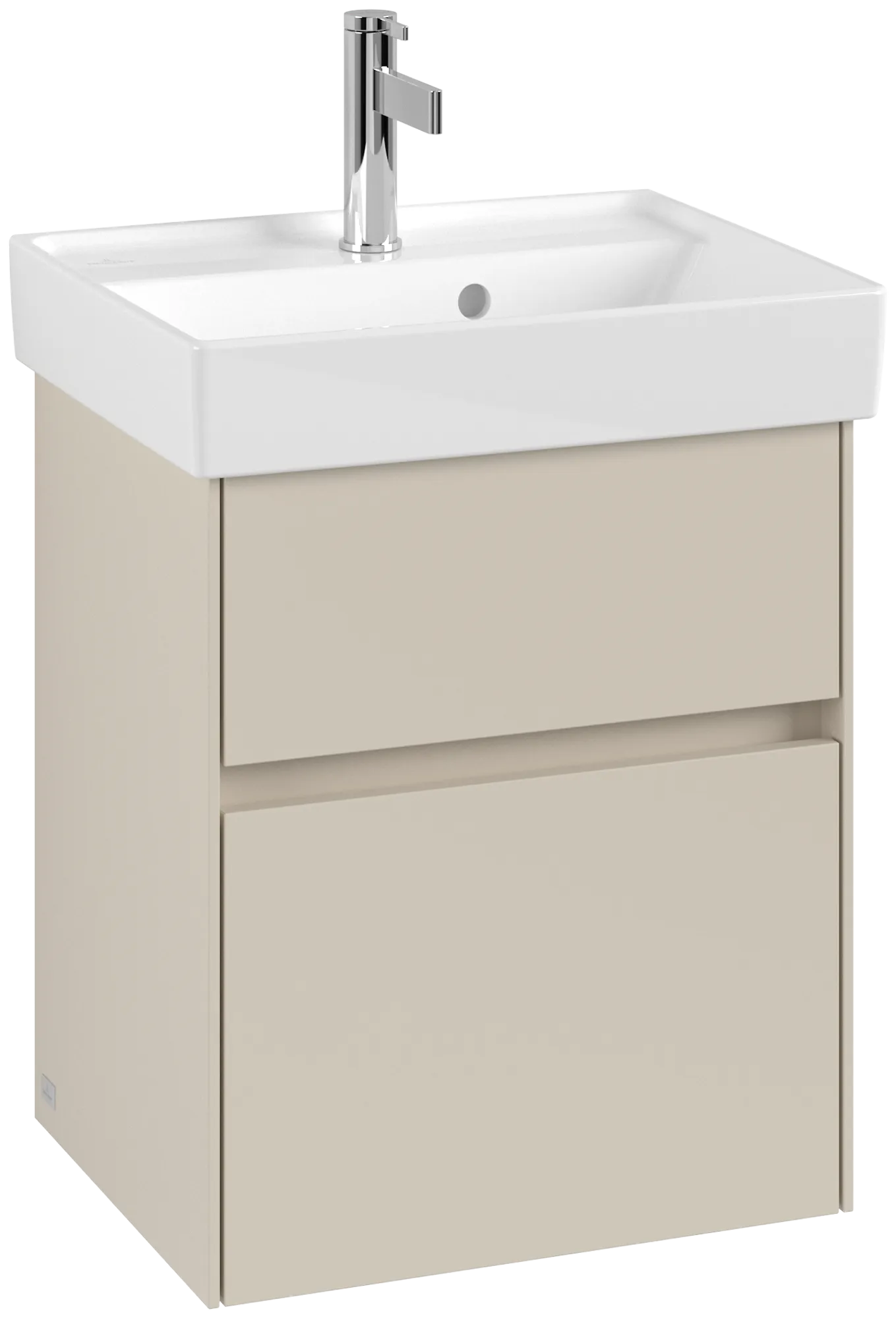 Villeroy & Boch Waschbeckenunterschrank Collaro C00600, Cashmere Grey, 460x374 mm, Höhe 546 mm, mit SoftClosing, 2 Auszüge Villeroy & Boch Waschbeckenunterschrank Collaro C00600, Cashmere Grey, 460x374 mm, Höhe 546 mm, mit SoftClosing, 2 Auszüge