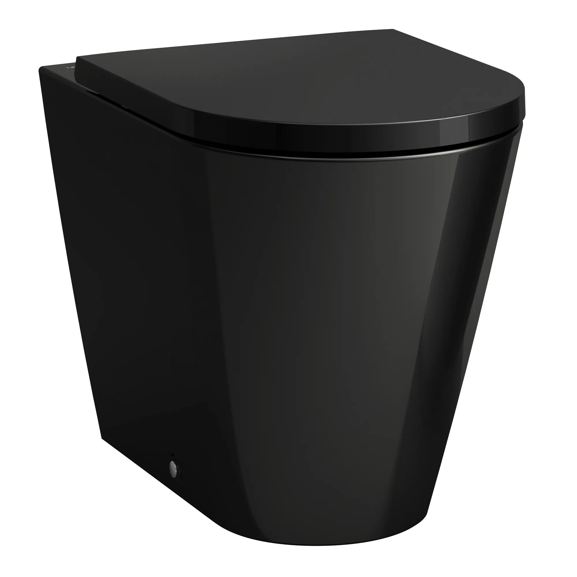 Laufen Stand-Tiefspül-WC Keramikhöhe 43 cm „Kartell“ 370 × 430 × 560 mm in Schwarz glänzend, Abgang waagerecht, ohne Spülrand Laufen Stand-Tiefspül-WC Keramikhöhe 43 cm „Kartell“ 370 × 430 × 560 mm in Schwarz glänzend, Abgang waagerecht, ohne Spülrand