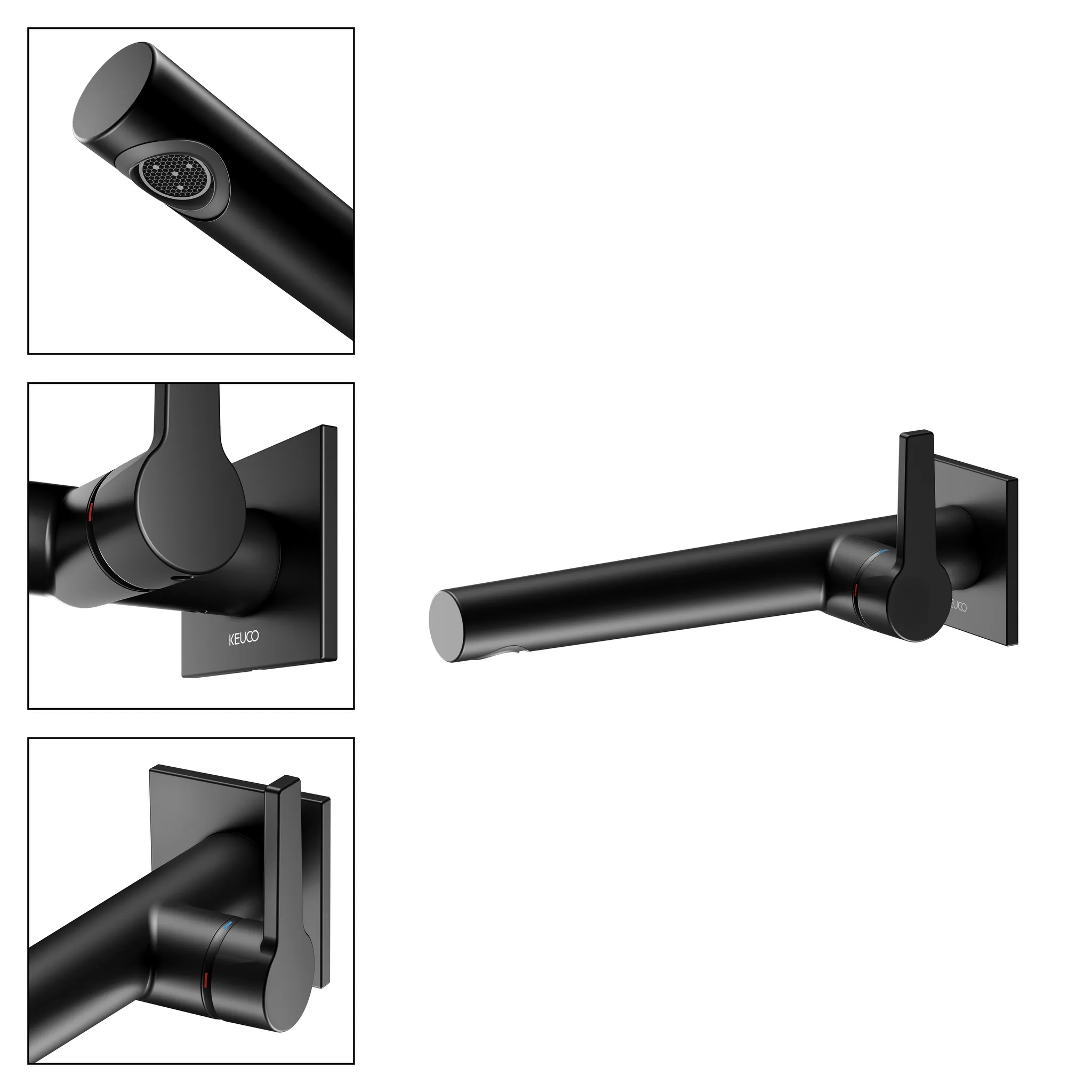 KEUCO EDITION 11 Einhebel-Waschtischmischer Unterputz 1 Loch schwarz matt KEUCO EDITION 11 Einhebel-Waschtischmischer Unterputz 1 Loch schwarz matt