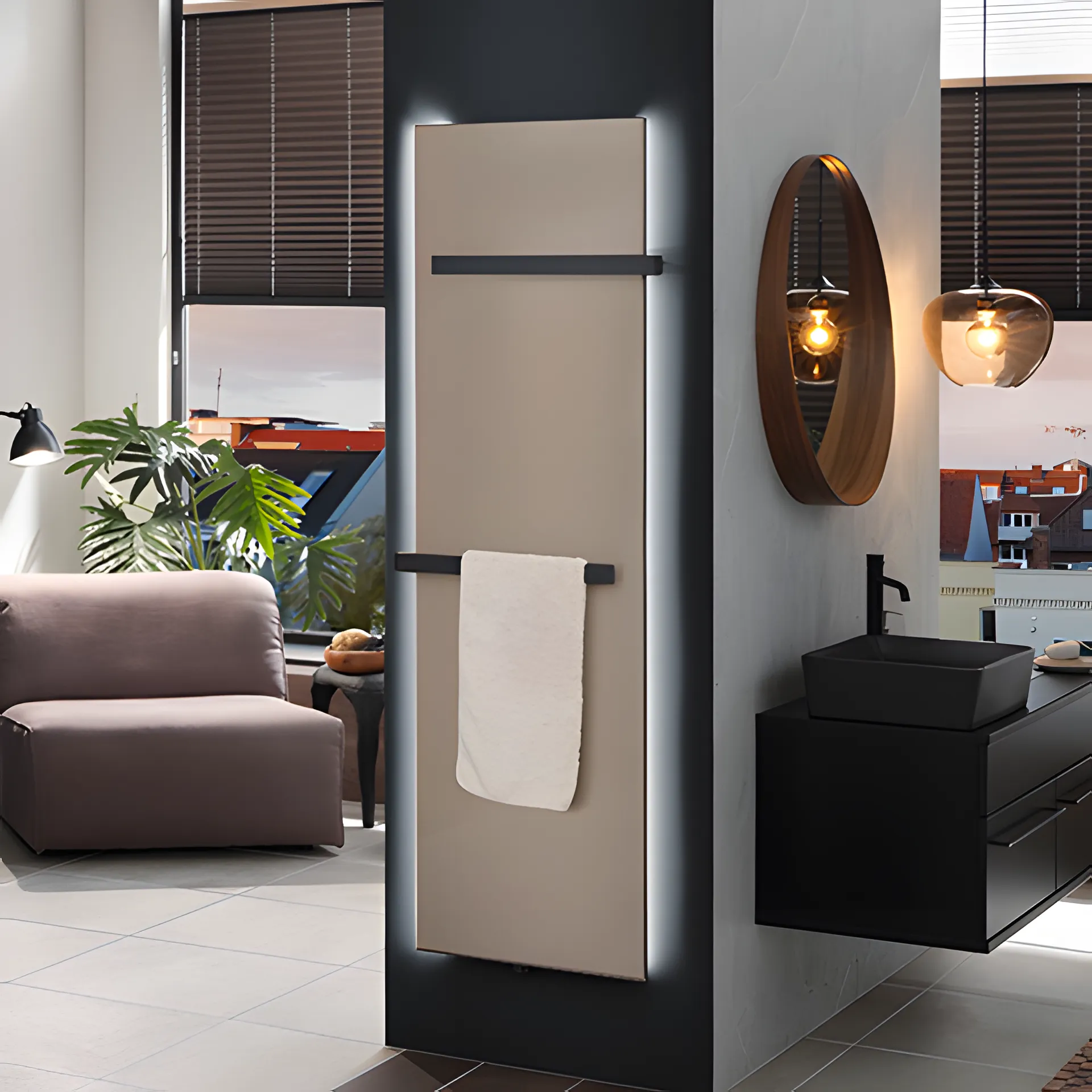 BEMM Design-Heizkörper „Plawa Purline Glas“ 49,5 × 120 cm in Weiß (RAL 9016)