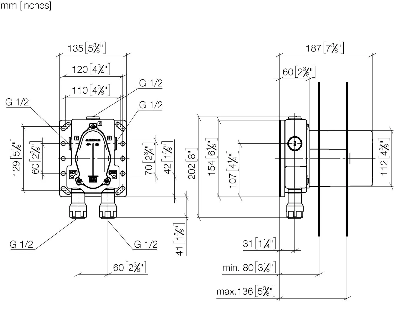 Dornbracht UP-Thermostat - bleifrei, entzinkungsbeständig Dornbracht UP-Thermostat - bleifrei, entzinkungsbeständig