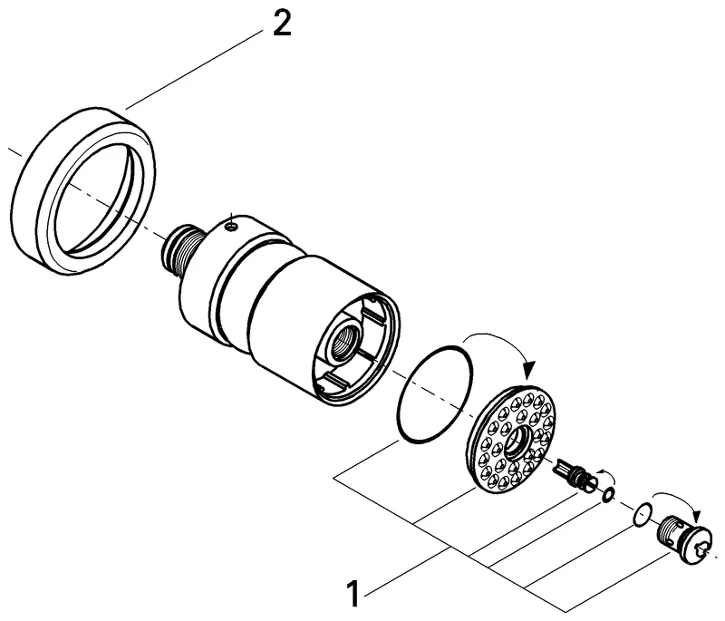 Seitenbrause Relexa 50 28198, 1 Strahlart, Durchflussmenge voreinstellbar von 5-11 l/min, chrom