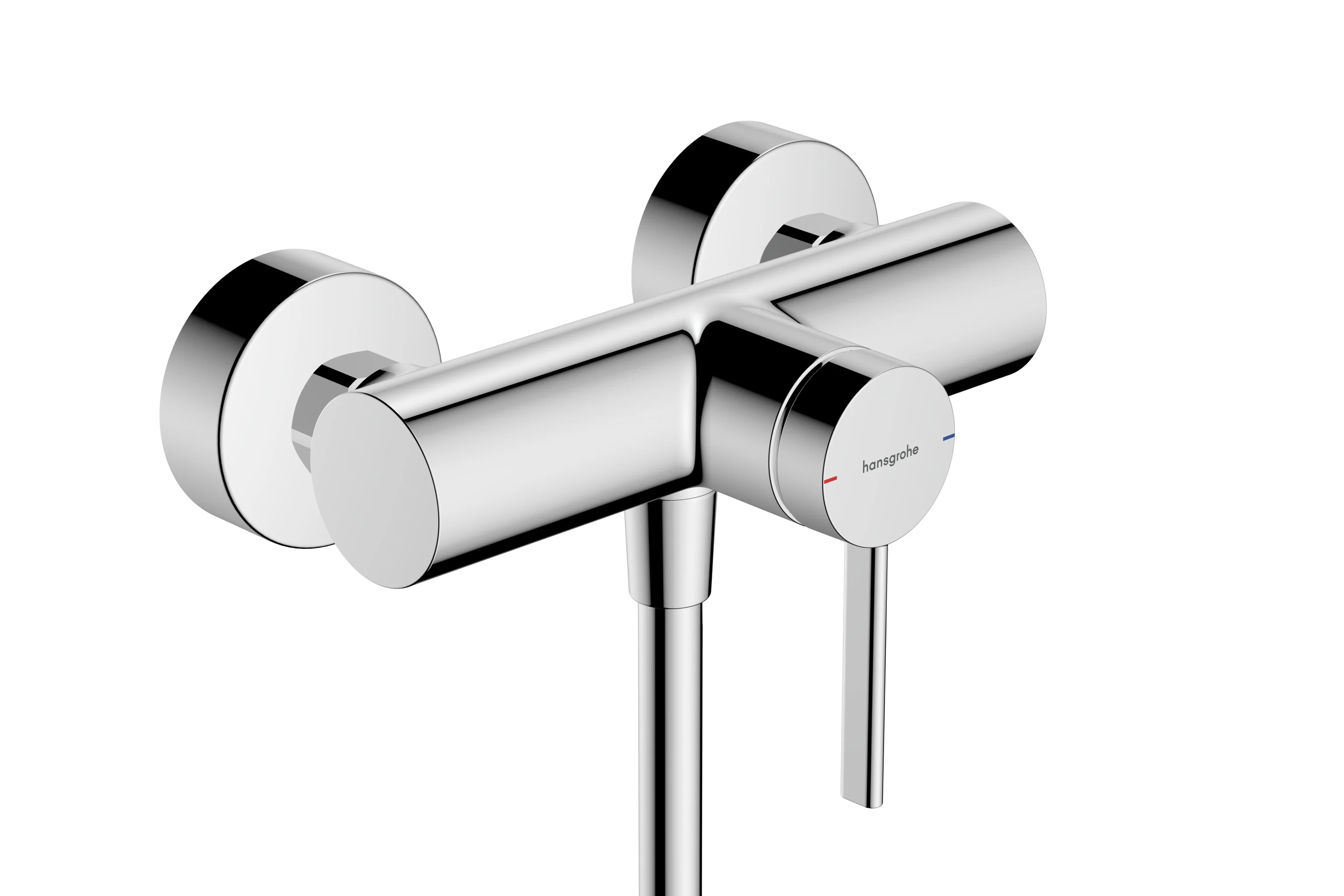 Hansgrohe Zesis S Einhebel-Brausemischer Aufputz, Chrom, Stichmaß 150 ± 12 mm, max. Durchflussmenge 12 l/min bei 3 bar, Keramikmischsystem, einstellbare Temperaturbegrenzung, Rückflussverhinderer, Schalldämpfer, Anschluss DN15, Betriebsdruck 1–10 bar