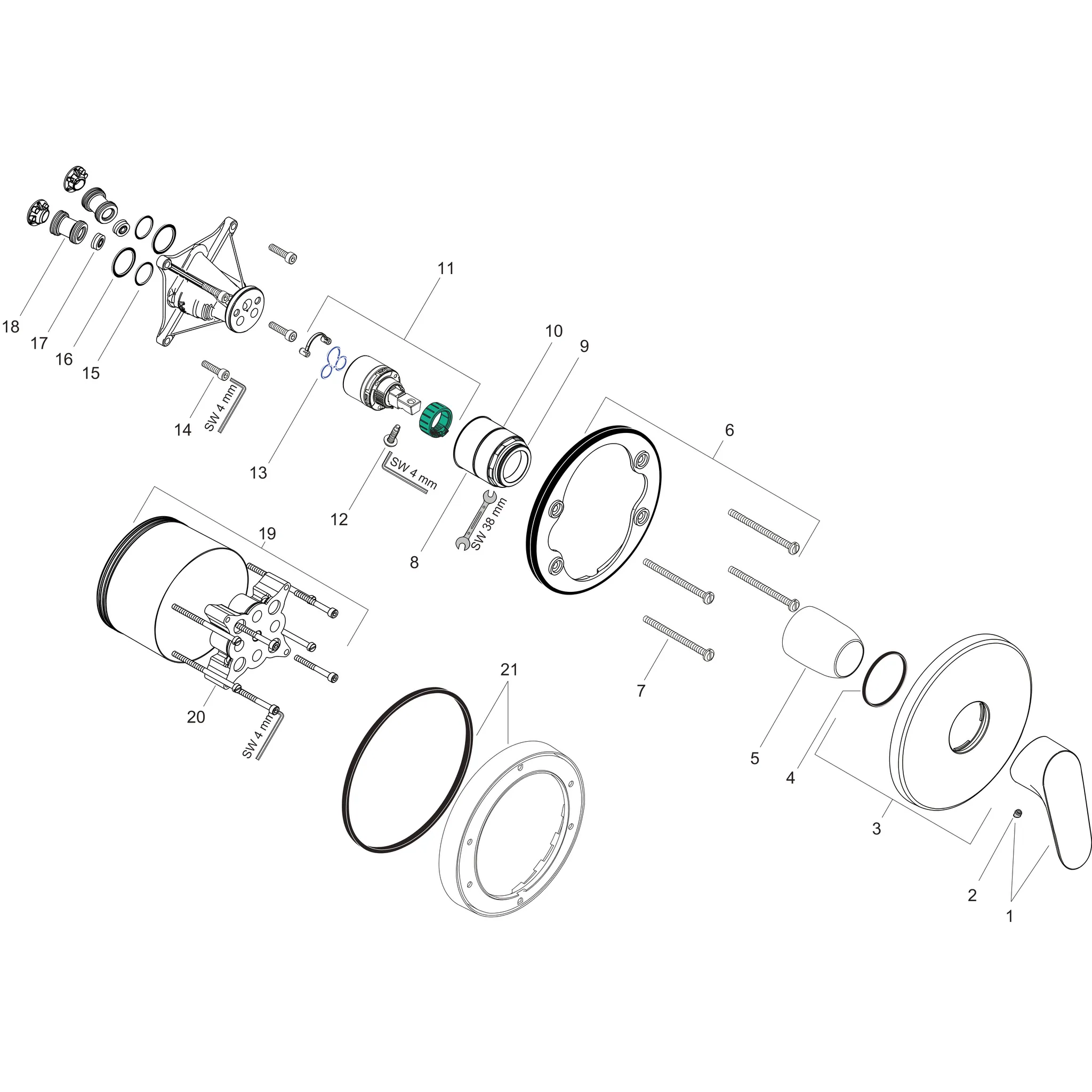 Brausenmischer Unterputz Vernis Blend Fertigset chrom Brausenmischer Unterputz Vernis Blend Fertigset chrom