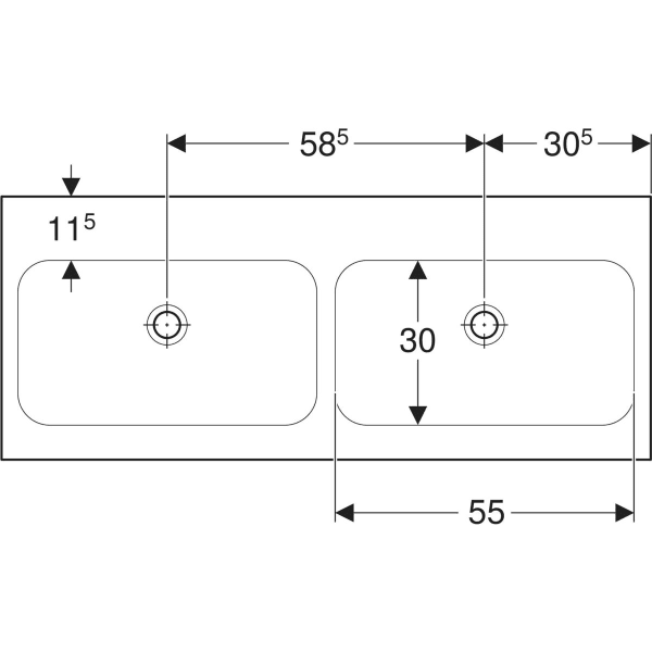 Wandwaschtisch „iCon Light“, links und rechts, rechteckig 120 × 48 cm in weiß alpin mit KeraTect® Wandwaschtisch „iCon Light“, links und rechts, rechteckig 120 × 48 cm in weiß alpin mit KeraTect®