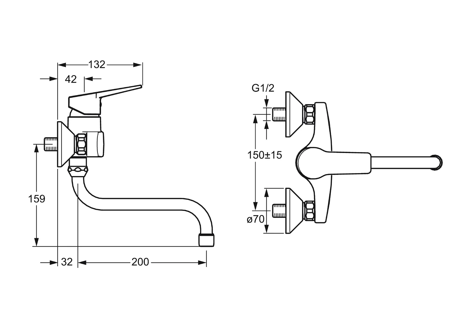 HansaTWIST Einhebelmischer Küchenarmatur HansaTWIST 0969 Chrom, Ausladung 232 mm DN15