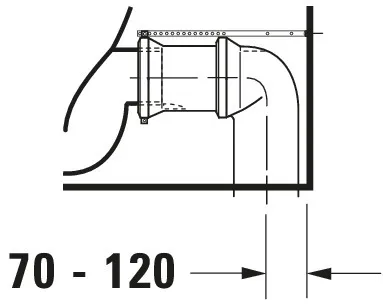 Stand-WC Kombi Starck 1 640 mm Tiefspüler, fürSPK, Abg.Vario, weiß