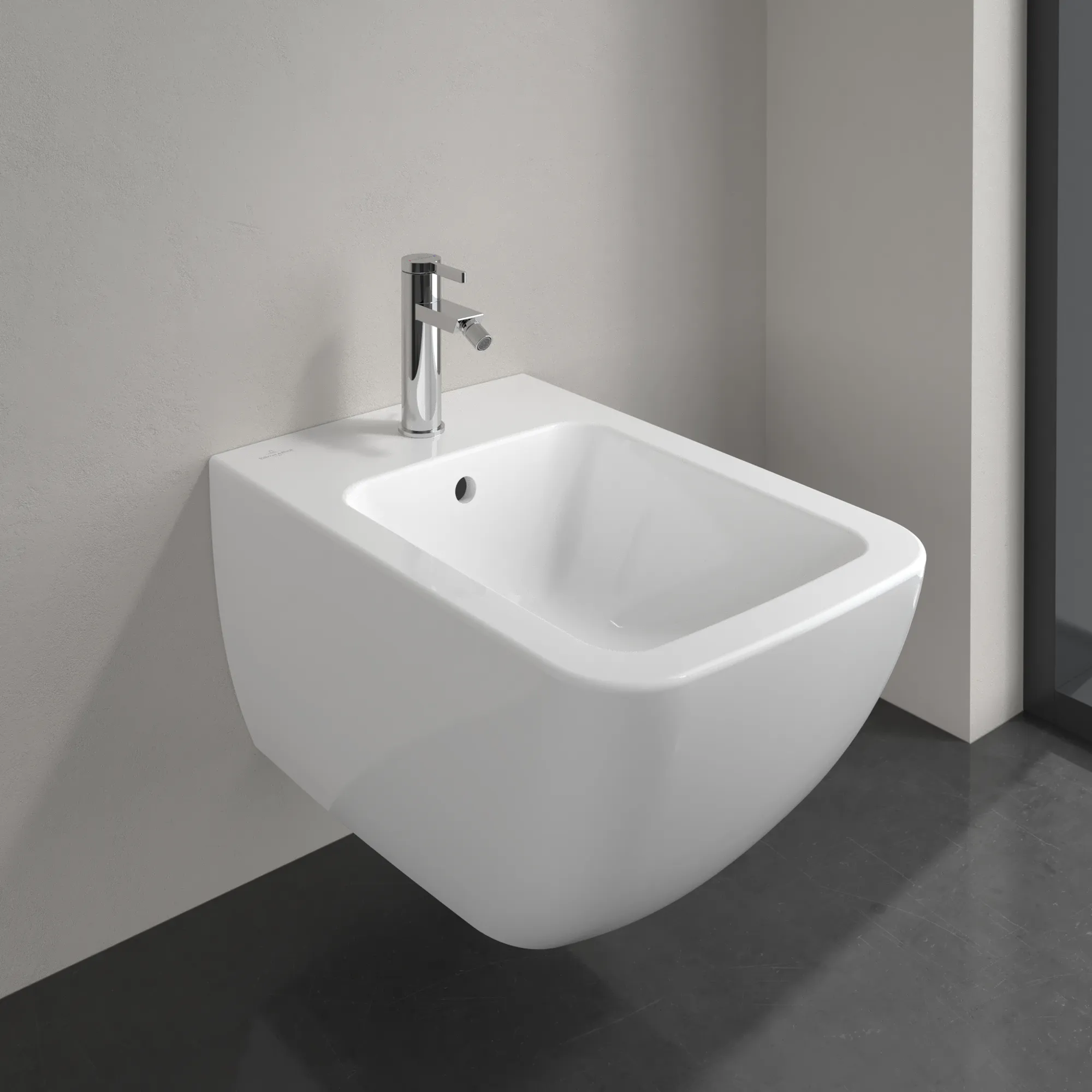 Bidet „Venticello“ mit Überlauf, mit Hahnlochbohrung, mit Überlauf, Befestigung verdeckt, mit Hahnlochbohrung 37,5 × 28,5 cm