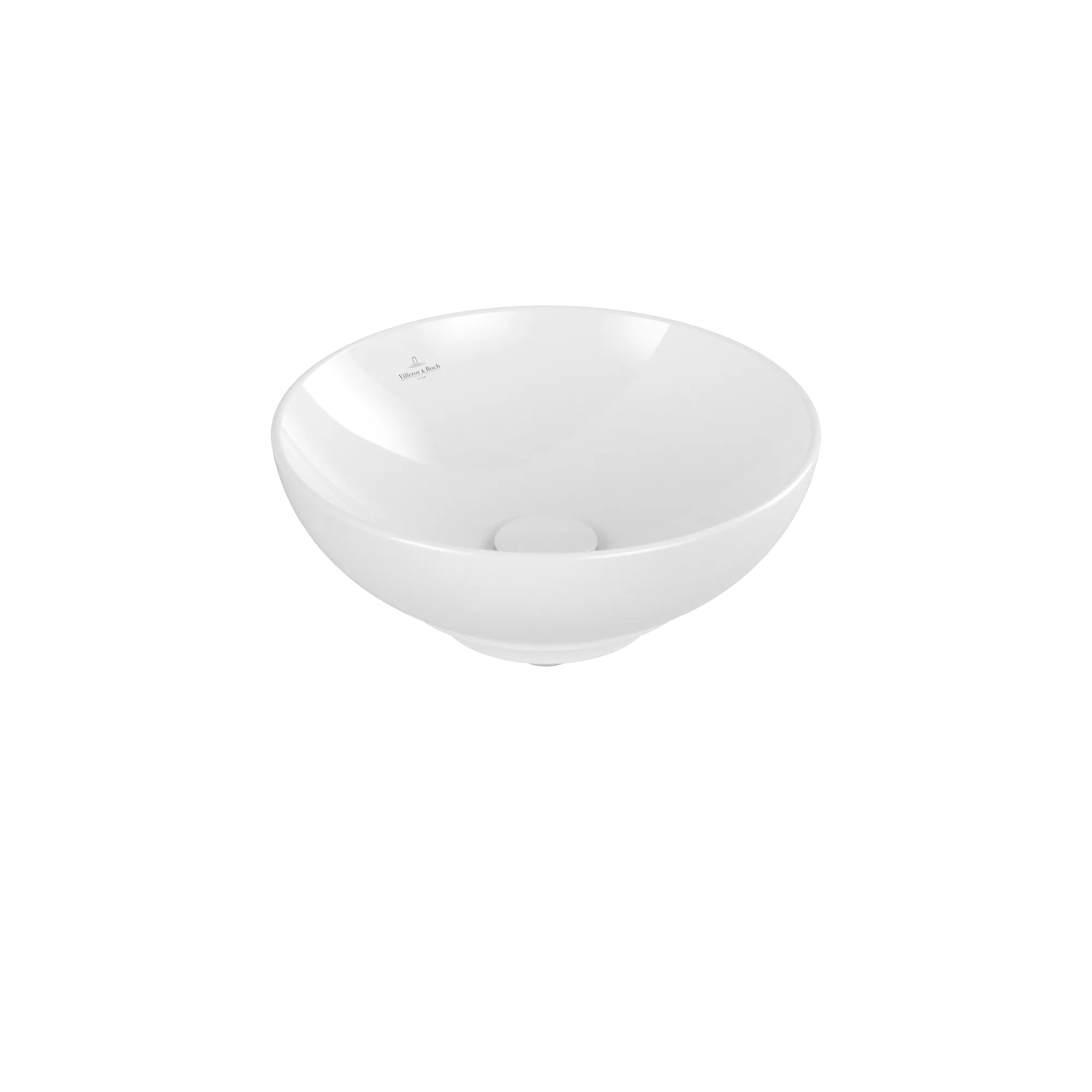 Villeroy & Boch Aufsatzwaschtisch aus TitanCeram „Loop & Friends“ ⌀ 380 mm, ohne Hahnlochbohrung in Weiß Alpin Villeroy & Boch Aufsatzwaschtisch aus TitanCeram „Loop & Friends“ ⌀ 380 mm, ohne Hahnlochbohrung in Weiß Alpin