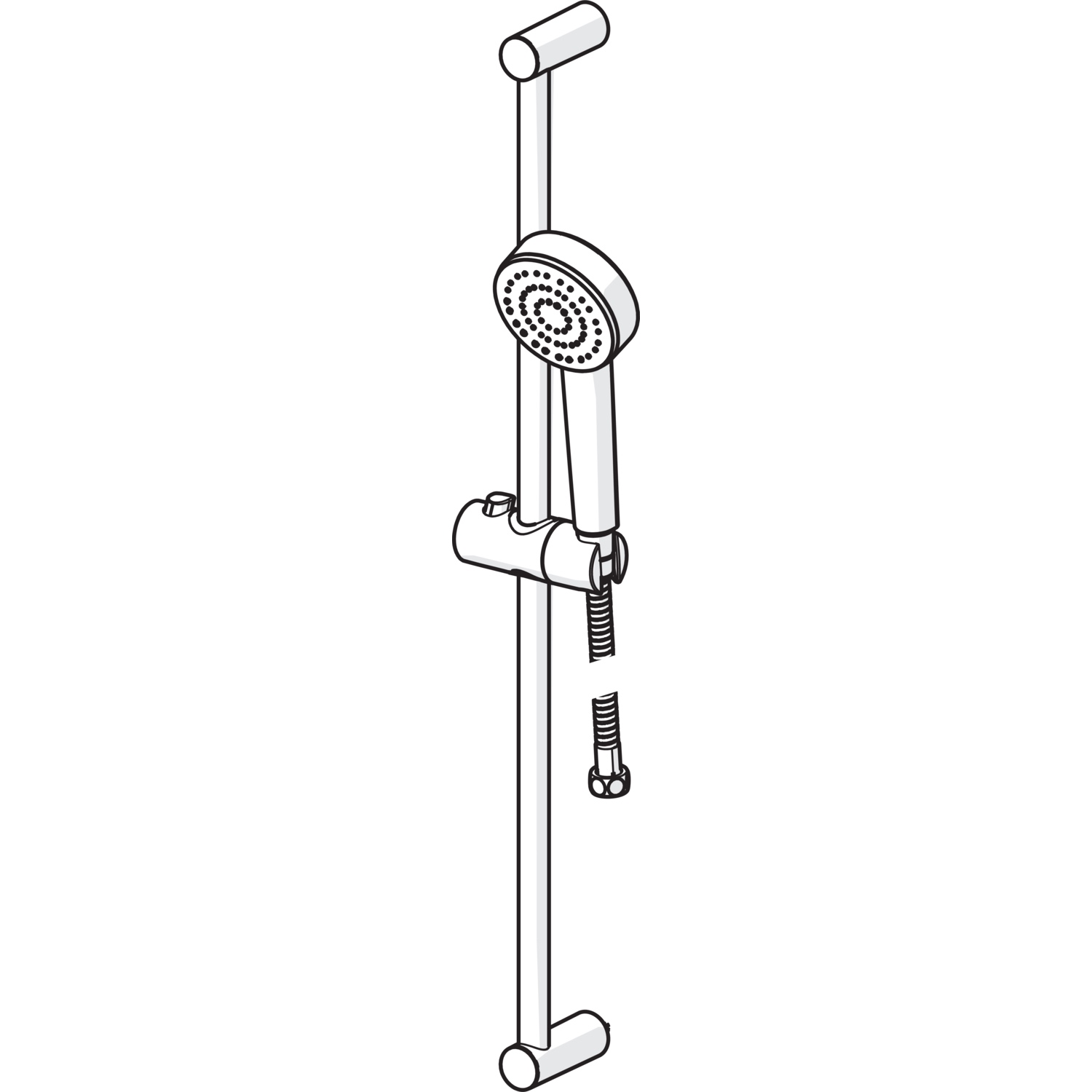 Wandstangengarnitur BASIC 5578 1-strahlig DN15 Chrom