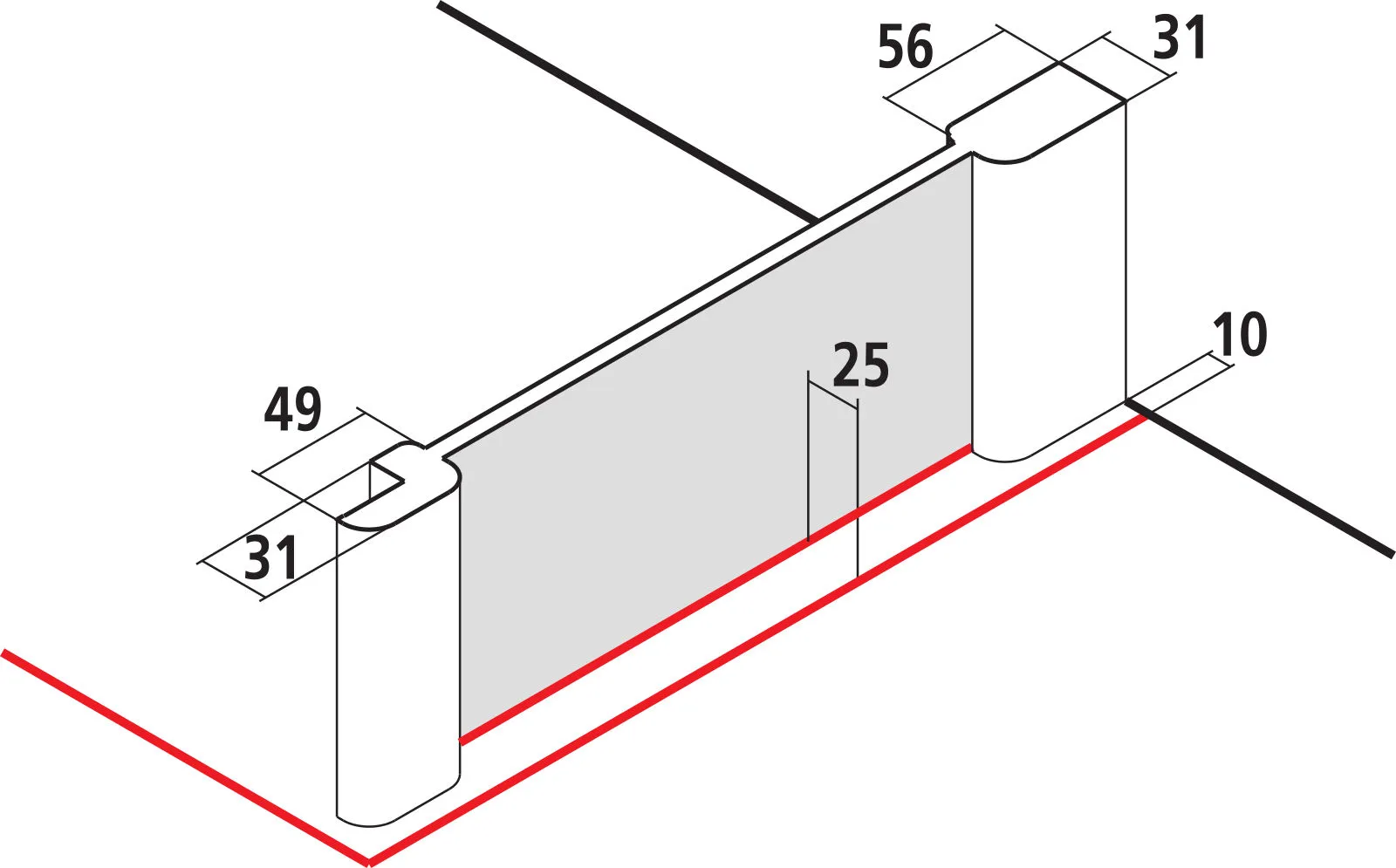 Kermi Seitenwand für Ecke „PASA XP“ Glas Klar, Profile Silber Mattglanz, BV: 720 - 750 mm GAK: 705 - 735 mm WE: 730 - 760 mm H: 1850 mm Kermi Seitenwand für Ecke „PASA XP“ Glas Klar, Profile Silber Mattglanz, BV: 720 - 750 mm GAK: 705 - 735 mm WE: 730 - 760 mm H: 1850 mm