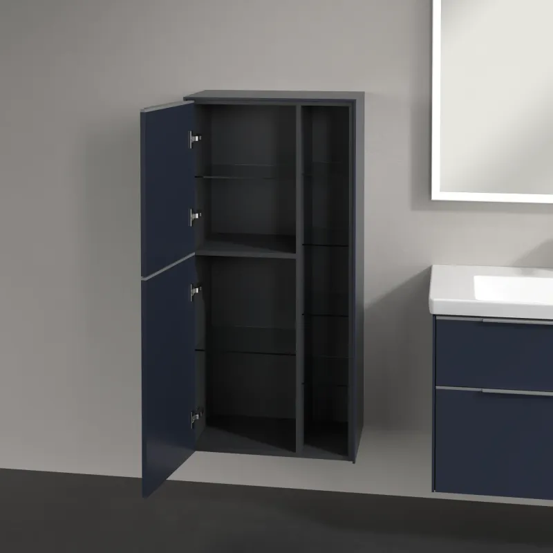 Villeroy & Boch Set aus Hochschrank C59100VQ und Mittelschrank C59800VQ „Subway 3.0“ in Marine Blue - B-Ware - Sonderangebot