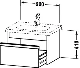 Duravit Waschtischunterschrank wandhängend „Ketho“ 60 × 41 × 45,5 cm in Betongrau Matt Duravit Waschtischunterschrank wandhängend „Ketho“ 60 × 41 × 45,5 cm in Betongrau Matt