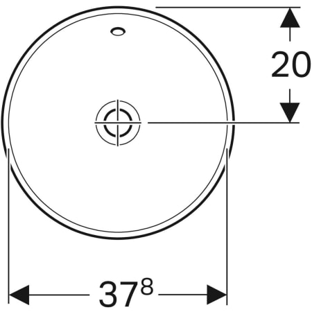 Einbauwaschtisch „Variform“, rund ⌀ 40 × 17,8 cm 