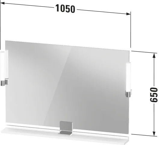 Duravit Spiegel „Sivida“ 105 × 65 cm