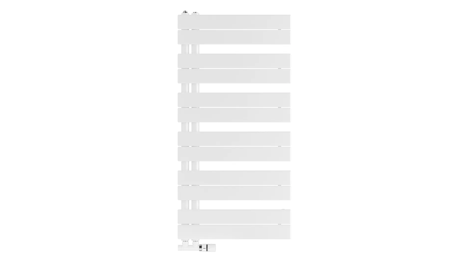 Zehnder Design-Heizkörper „Roda Duo“ 55 × 110,8 cm in Verkehrsweiß (RAL 9016, glänzend) Zehnder Design-Heizkörper „Roda Duo“ 55 × 110,8 cm in Verkehrsweiß (RAL 9016, glänzend)
