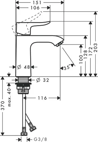 Hansgrohe Mischer Metris Einhebel-Waschtischmischer 110 LowFlow Chrom