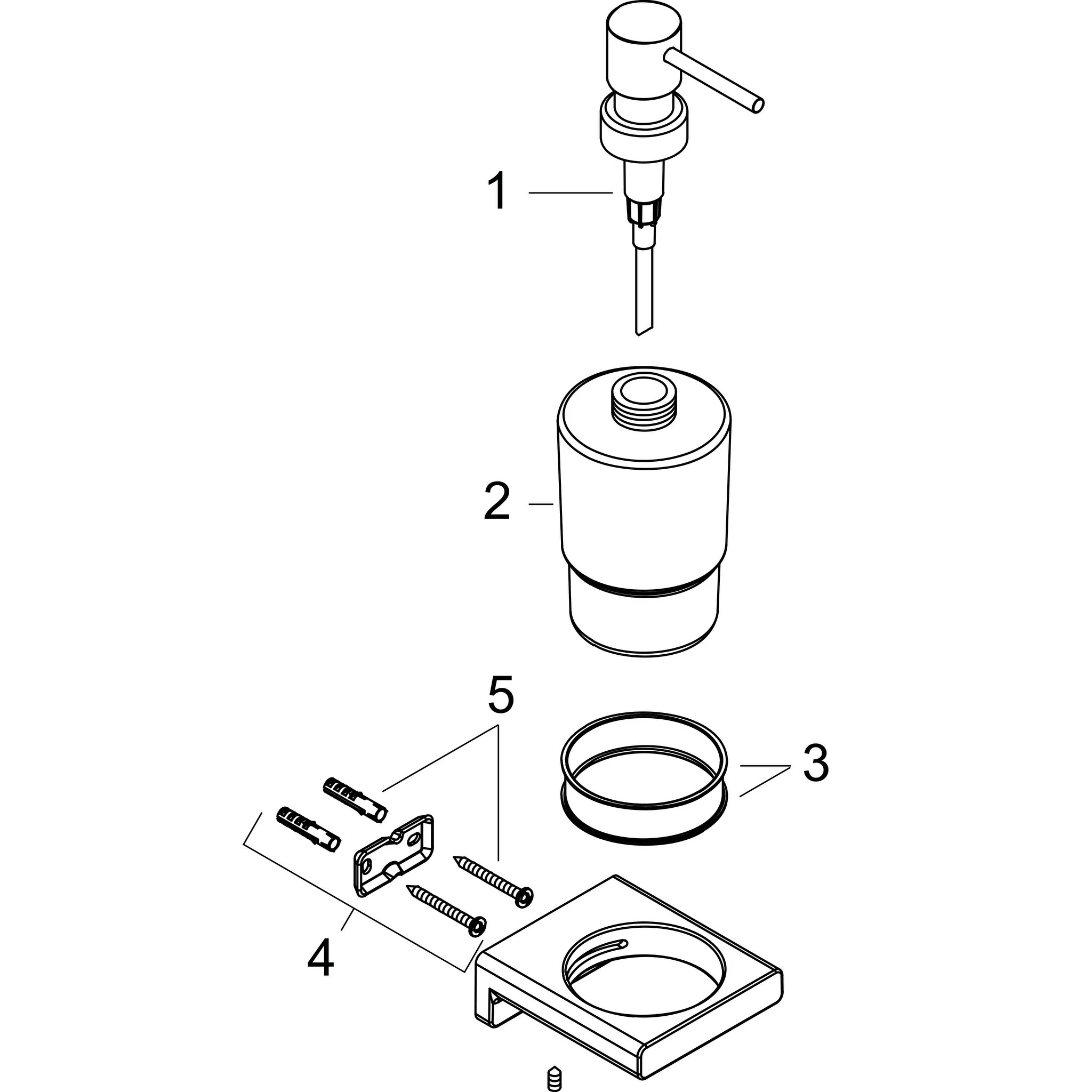 Hansgrohe AddStoris Q Lotionspender, Chrom Hansgrohe AddStoris Q Lotionspender, Chrom