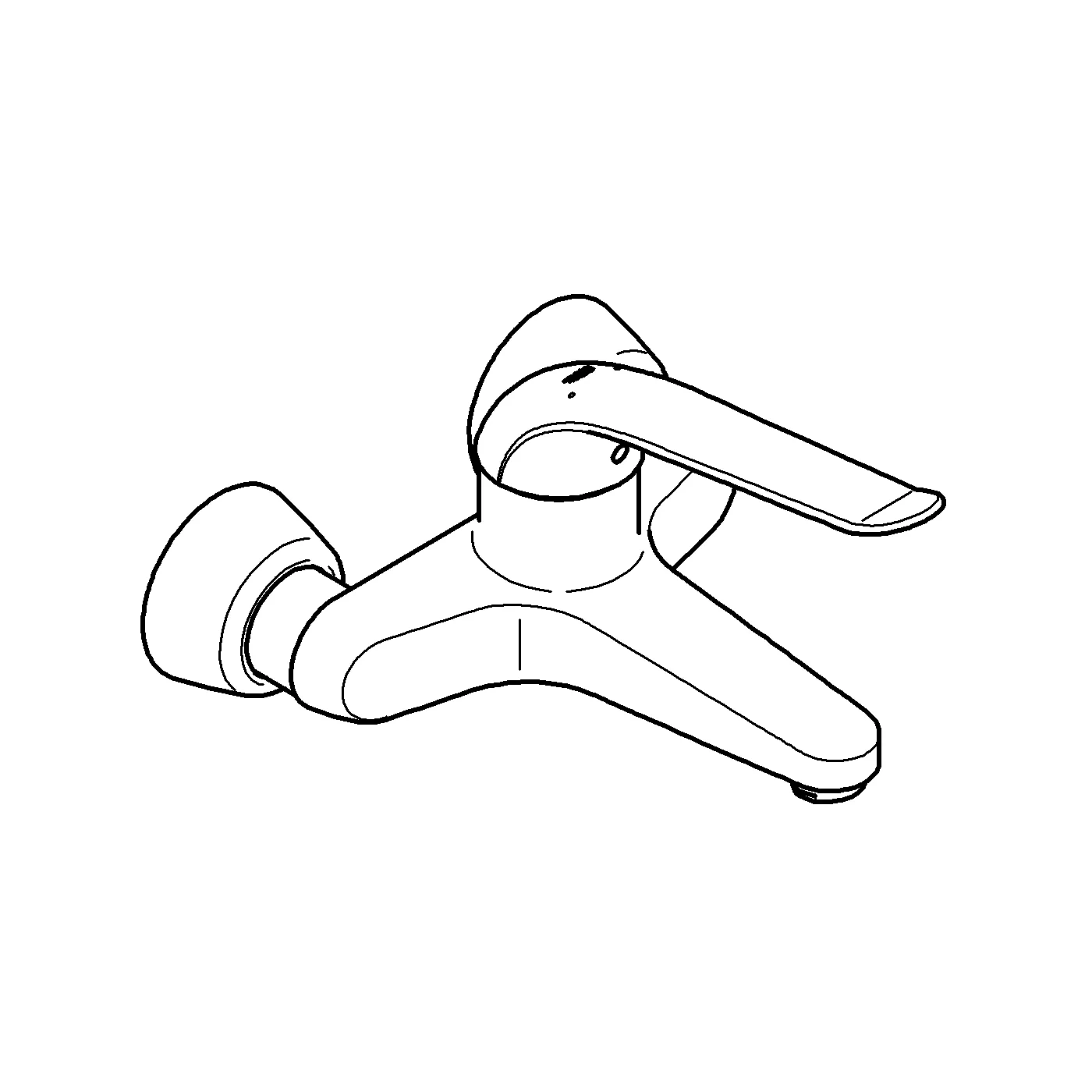 Grohe Euroeco Special Einhand-Waschtischbatterie, Wandmontage, 205mm Ausladung, chrom Grohe Euroeco Special Einhand-Waschtischbatterie, Wandmontage, 205mm Ausladung, chrom