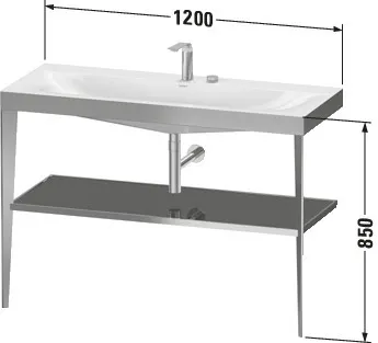 Duravit Waschtischunterschrank c-bonded Set mit Metallkonsole „XViu“ 120 × 85 × 48 cm