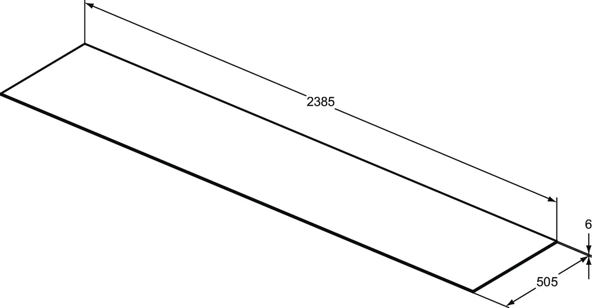 Waschtischplatte Conca, aus Keramik, 2387x505x6mm, Marmor Noir Desir Waschtischplatte Conca, aus Keramik, 2387x505x6mm, Marmor Noir Desir