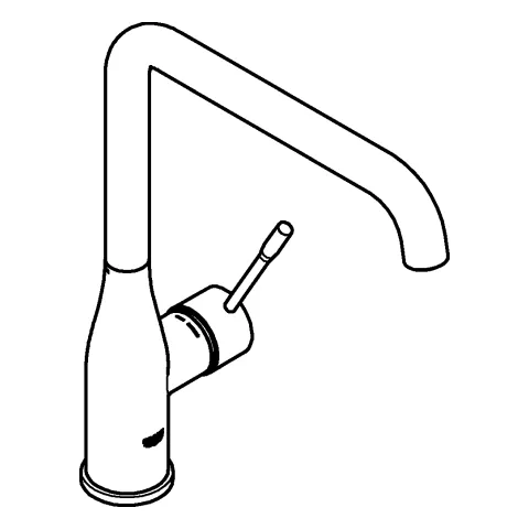 Einhand-Spültischbatterie Essence 30505, Einlochmontage, schwenkbarer Rohrauslauf, eigensicher, Professional Edition