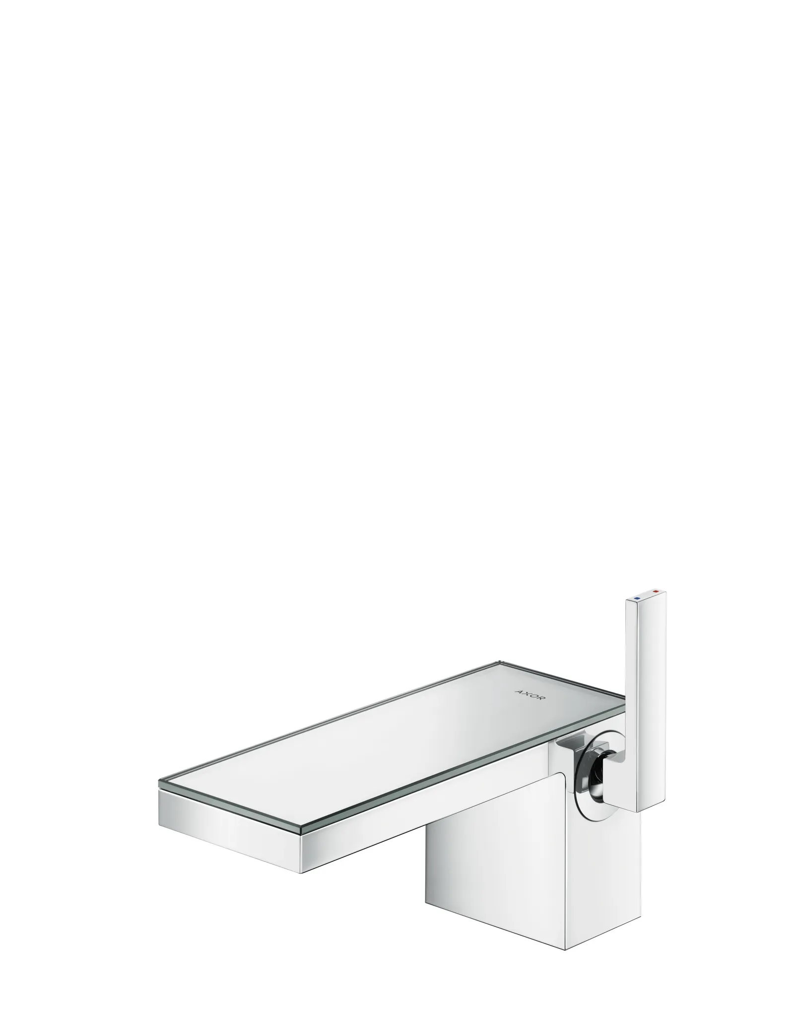 Hansgrohe AXOR MyEdition Einhebel-Waschtischmischer 70 mit Push-Open Ablaufgarnitur, Chrom/Spiegelglas Hansgrohe AXOR MyEdition Einhebel-Waschtischmischer 70 mit Push-Open Ablaufgarnitur, Chrom/Spiegelglas