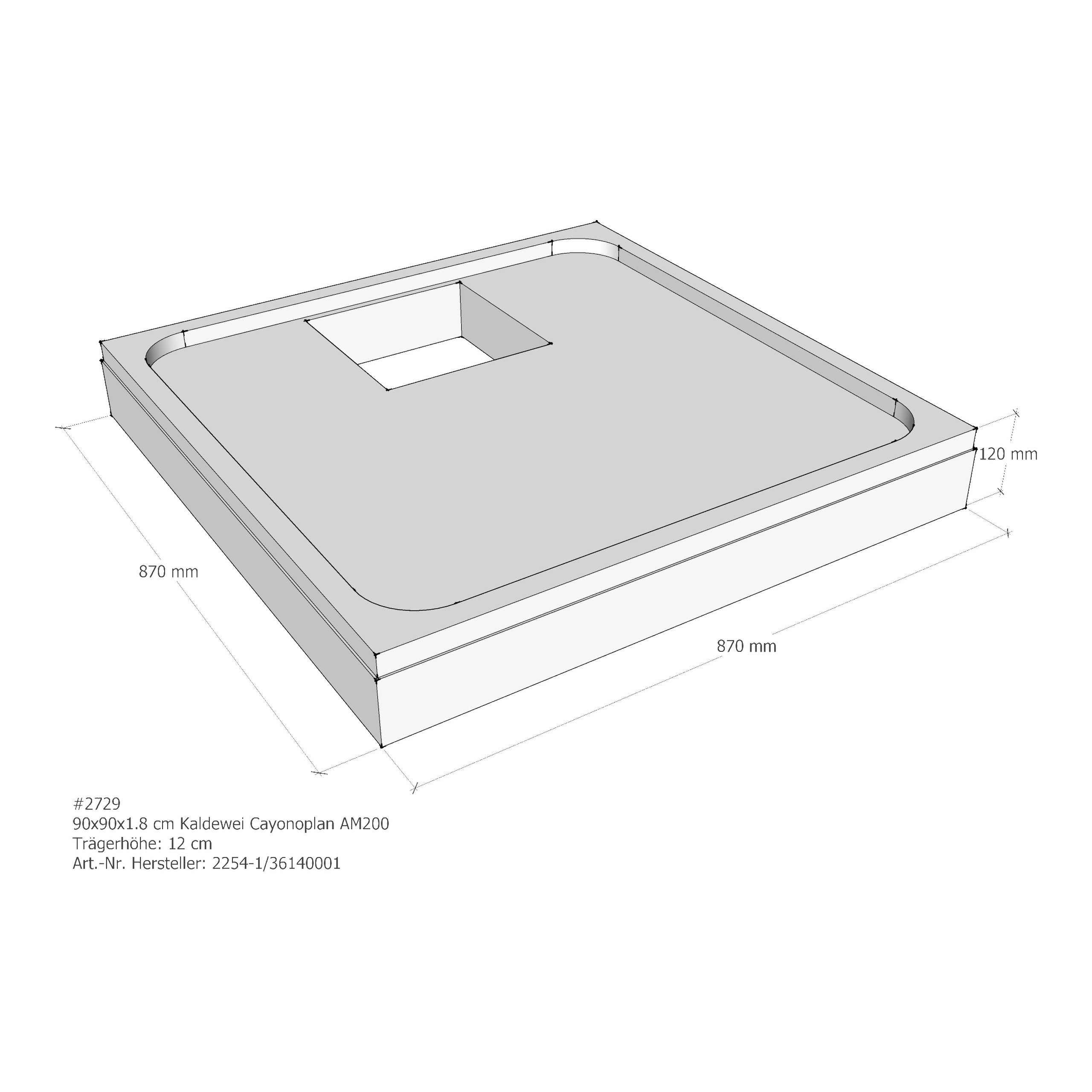 Duschwannenträger für Kaldewei Cayonoplan 90 × 90 × 1,8 cm Breite: 90 cm / Länge: 90 cm Duschwannenträger für Kaldewei Cayonoplan 90 × 90 × 1,8 cm Breite: 90 cm / Länge: 90 cm