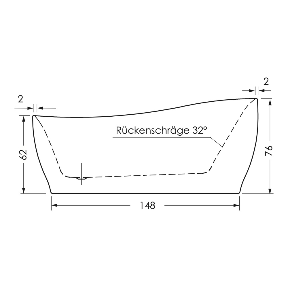 repaBAD Badewanne „Ferrara Mono F“ freistehend oval 1800 × 850 mm, Fußablauf in Weiß repaBAD Badewanne „Ferrara Mono F“ freistehend oval 1800 × 850 mm, Fußablauf in Weiß