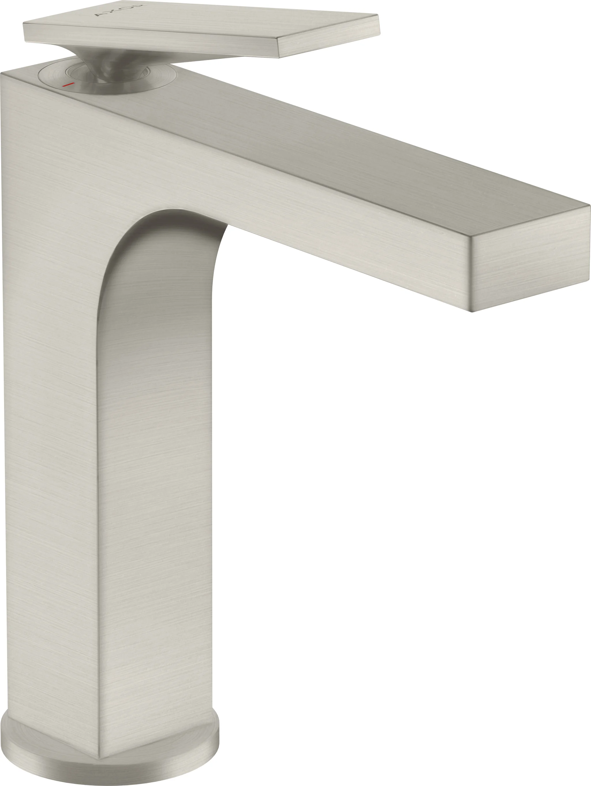 Hansgrohe AXOR Citterio Einhebel-Waschtischmischer 160 mit Hebelgriff und Ablaufgarnitur, Edelstahl Optic, Ausladung 143 mm, Auslaufhöhe 156 mm