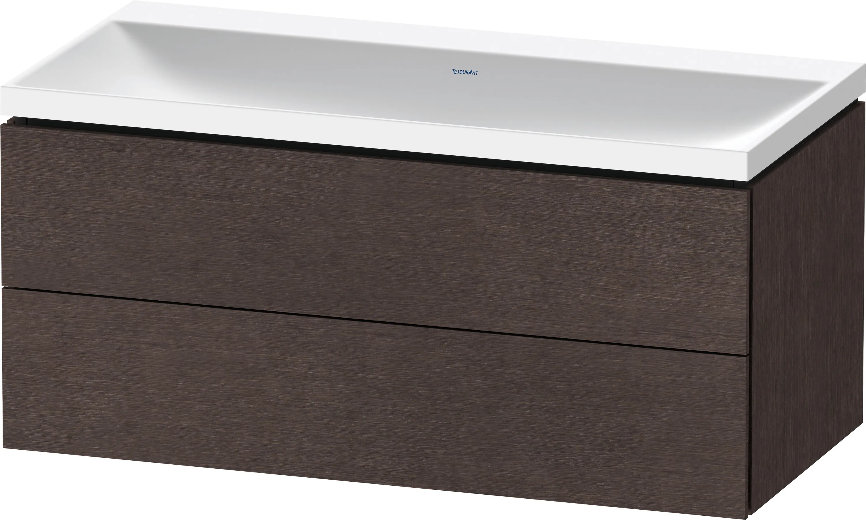 Duravit Möbelset c-shaped Set wandhängend wandhängend „L-Cube“ 100 × 48 × 48 cm Eiche Dunkel gebürstet