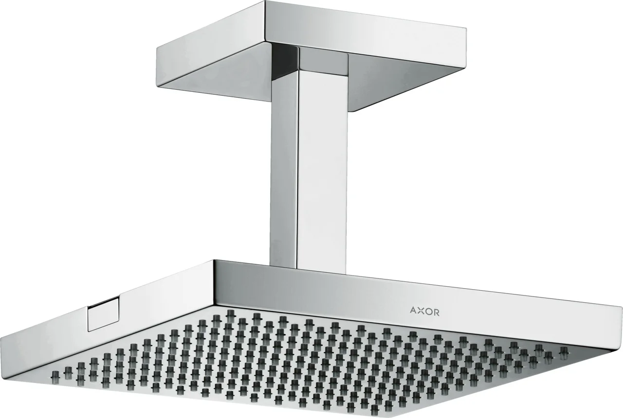Hansgrohe AXOR ShowerSolutions Kopfbrause Starck 240x240 mm, Chrom, Deckenanschluss, RainAir Strahl, 12 l/min Durchfluss