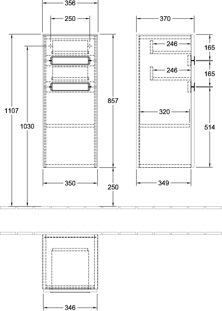 Villeroy & Boch Subway 2.0 Seitenschrank A7121S, 356 x 857 x 370 mm, Glossy White / Glass White Villeroy & Boch Subway 2.0 Seitenschrank A7121S, 356 x 857 x 370 mm, Glossy White / Glass White