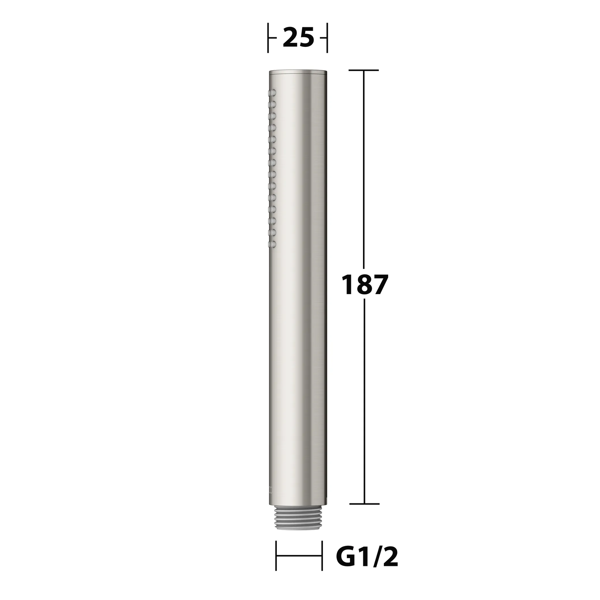 Edition Atelier 56080050100 Stabhandbrause Nickel gebürstet