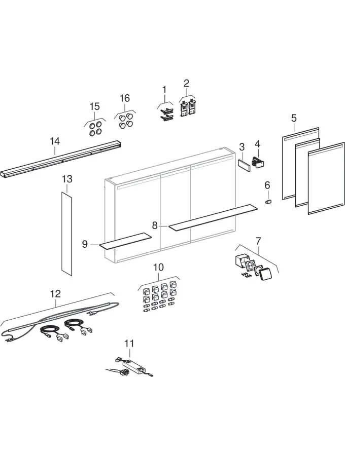 Geberit Spiegelschrank „Option“ 120 × 15 cm
