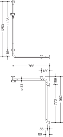 HEWI Haltegriff „Serie 801“ in / /