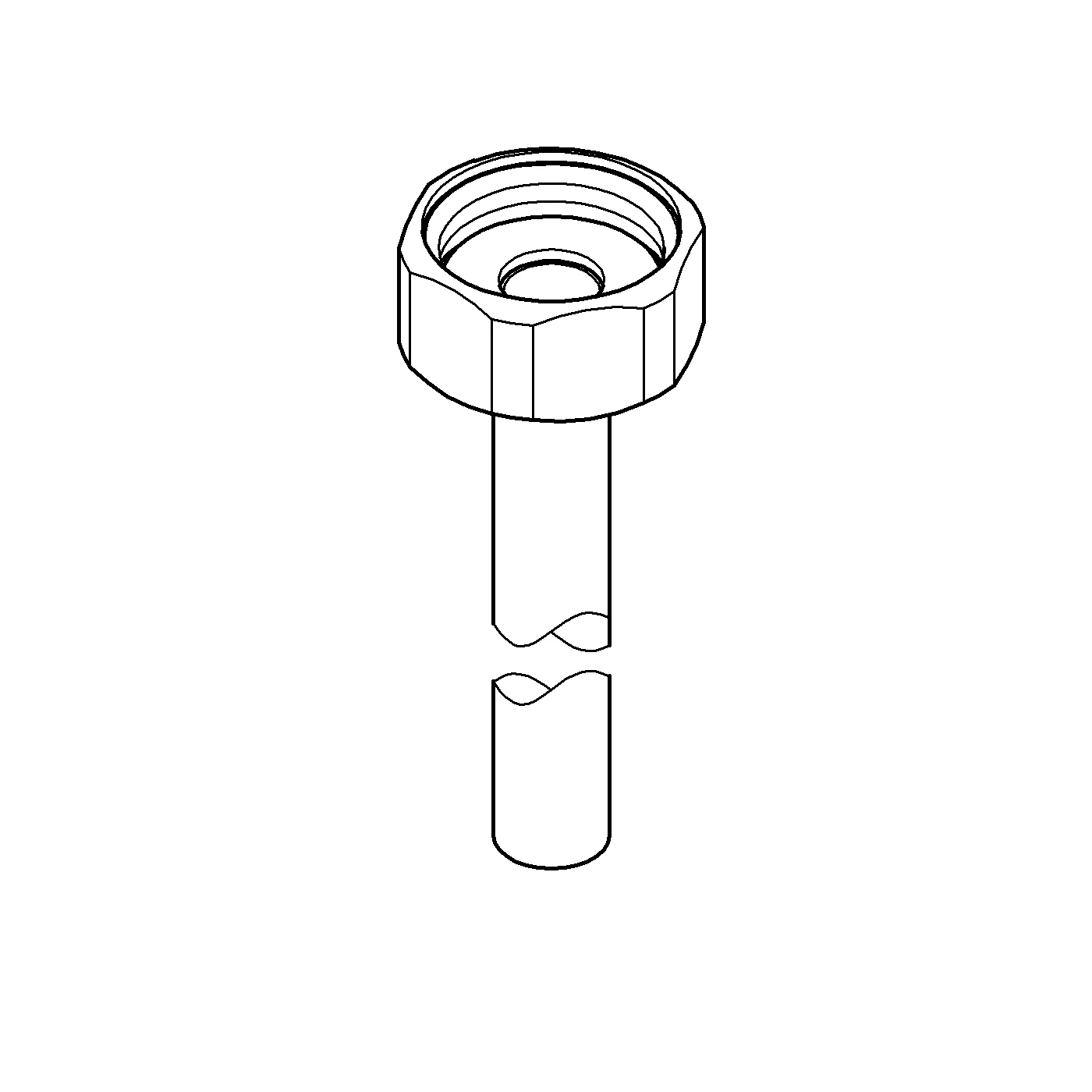 Original WAS Anschlussrohr Eggemann 41133, DN 20, Verschraubung 3/4'', Anschlussrohr Durchmesser 12 mm, chrom