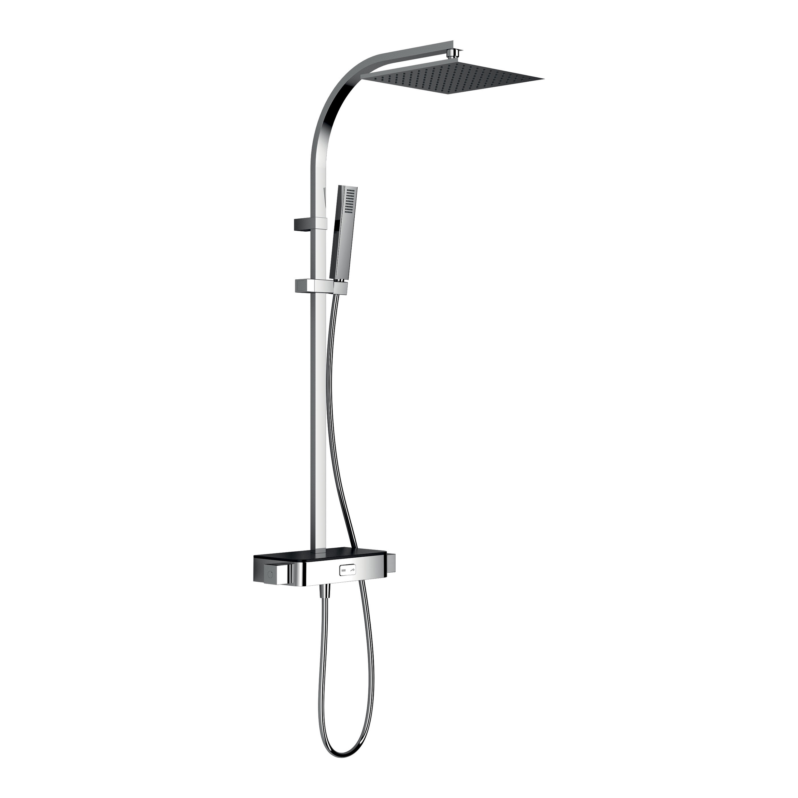 HSK Shower-Set Duschthermostat „RS 500 AquaSwitch“ in weiß / chrom Glas: Weiß / Handbrause: Eckig / Kopfbrause: Eckig, superflach (250 × 250 × 2 mm) HSK Shower-Set Duschthermostat „RS 500 AquaSwitch“ in weiß / chrom Glas: Weiß / Handbrause: Eckig / Kopfbrause: Eckig, superflach (250 × 250 × 2 mm)