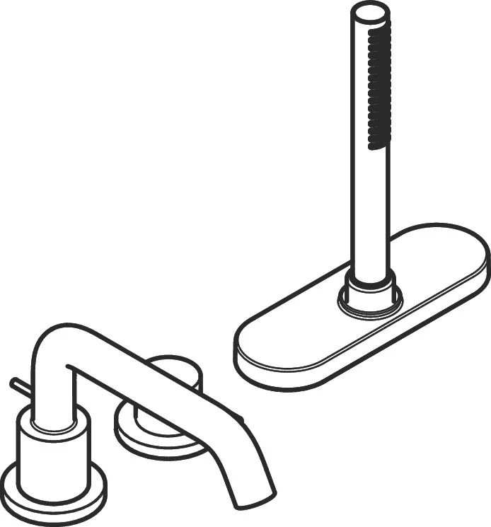 Einhand-Wannenarmatur 3-Loch „TecturisS“ Ausladung 194 mm in Chrom Einhand-Wannenarmatur 3-Loch „TecturisS“ Ausladung 194 mm in Chrom