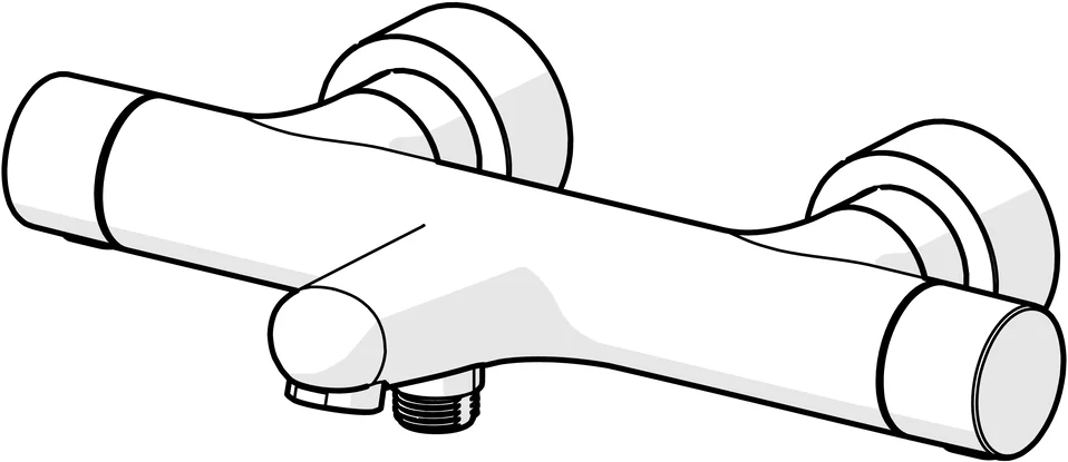 HansaPRISMA Wannenfüll- und Brausebatterie, Ausladung 180 mm, Bronze gebürstet