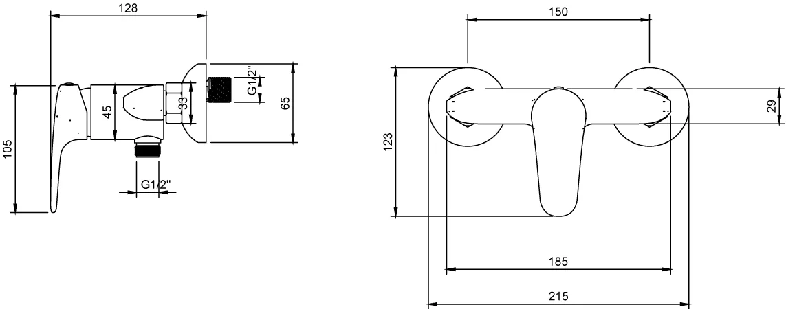 Villeroy & Boch Newo Einhebel-Duscharmatur TVS113001000 Chrom Villeroy & Boch Newo Einhebel-Duscharmatur TVS113001000 Chrom