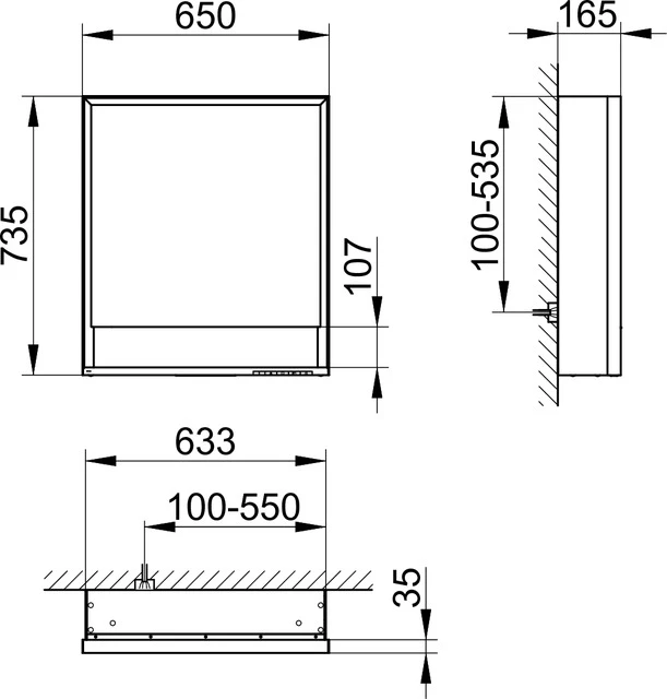 KEUCO ROYAL LUMOS Spiegelschrank Wandvorbau 1-türig kurze Tür silber-eloxiert KEUCO ROYAL LUMOS Spiegelschrank Wandvorbau 1-türig kurze Tür silber-eloxiert