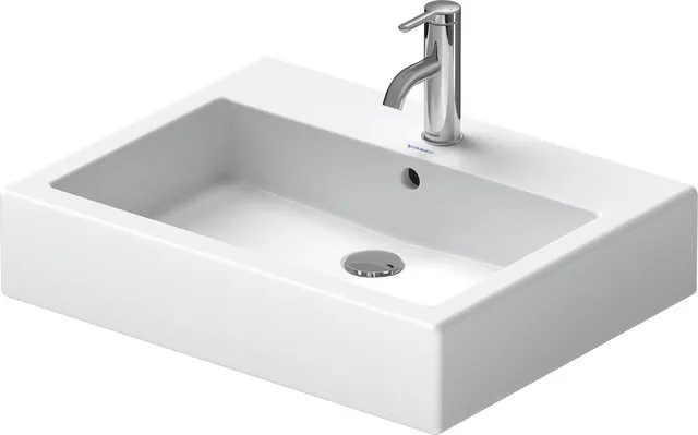 Wandwaschtisch „Vero“, mit Überlauf, Hahnlochposition mittig Größe: 60 × 47 cm / Hahnlochbohrung: mit 1×1 Hahnlochbohrung / Oberflächenveredelung: mit WonderGliss Wandwaschtisch „Vero“, mit Überlauf, Hahnlochposition mittig Größe: 60 × 47 cm / Hahnlochbohrung: mit 1×1 Hahnlochbohrung / Oberflächenveredelung: mit WonderGliss
