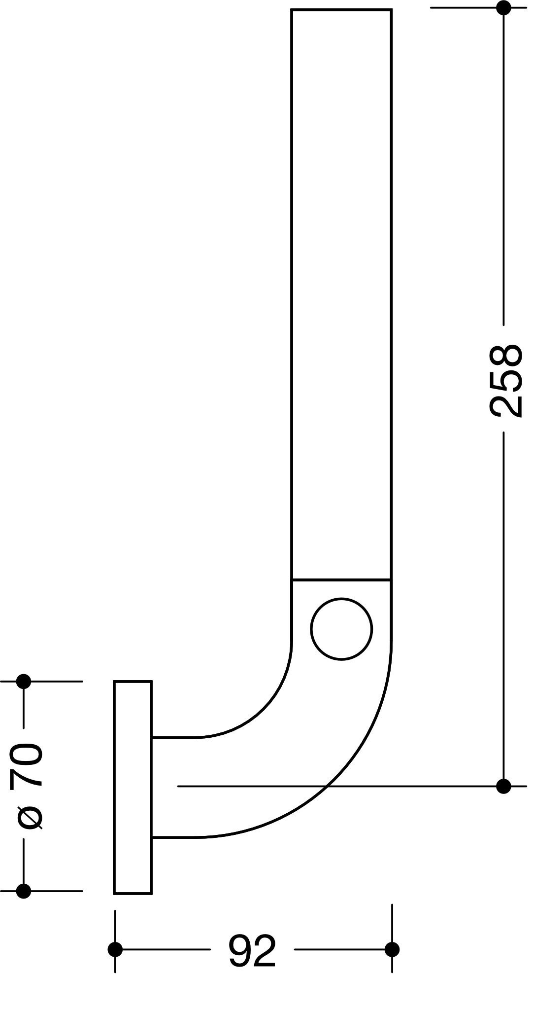 HEWI Reservetoilettenpapierhalter „Serie 801“ 7 × 9,2 × 29,3 cm