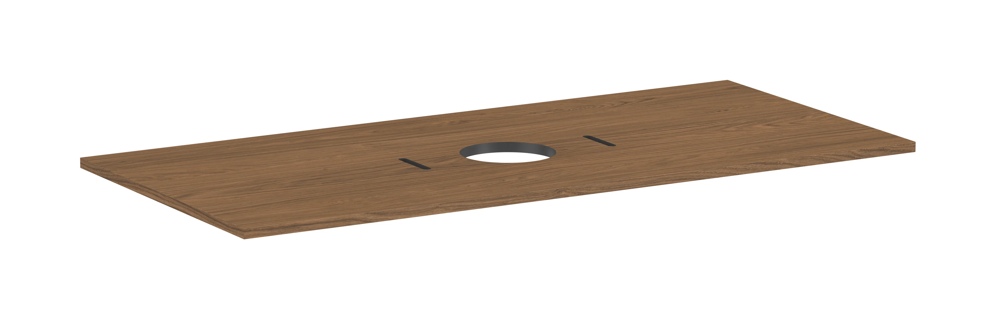 Hansgrohe Xilesa E Konsole 1180x550 mm, mittiger Ausschnitt für Aufsatzwaschtisch ohne Hahnloch, Eiche Kaschmir