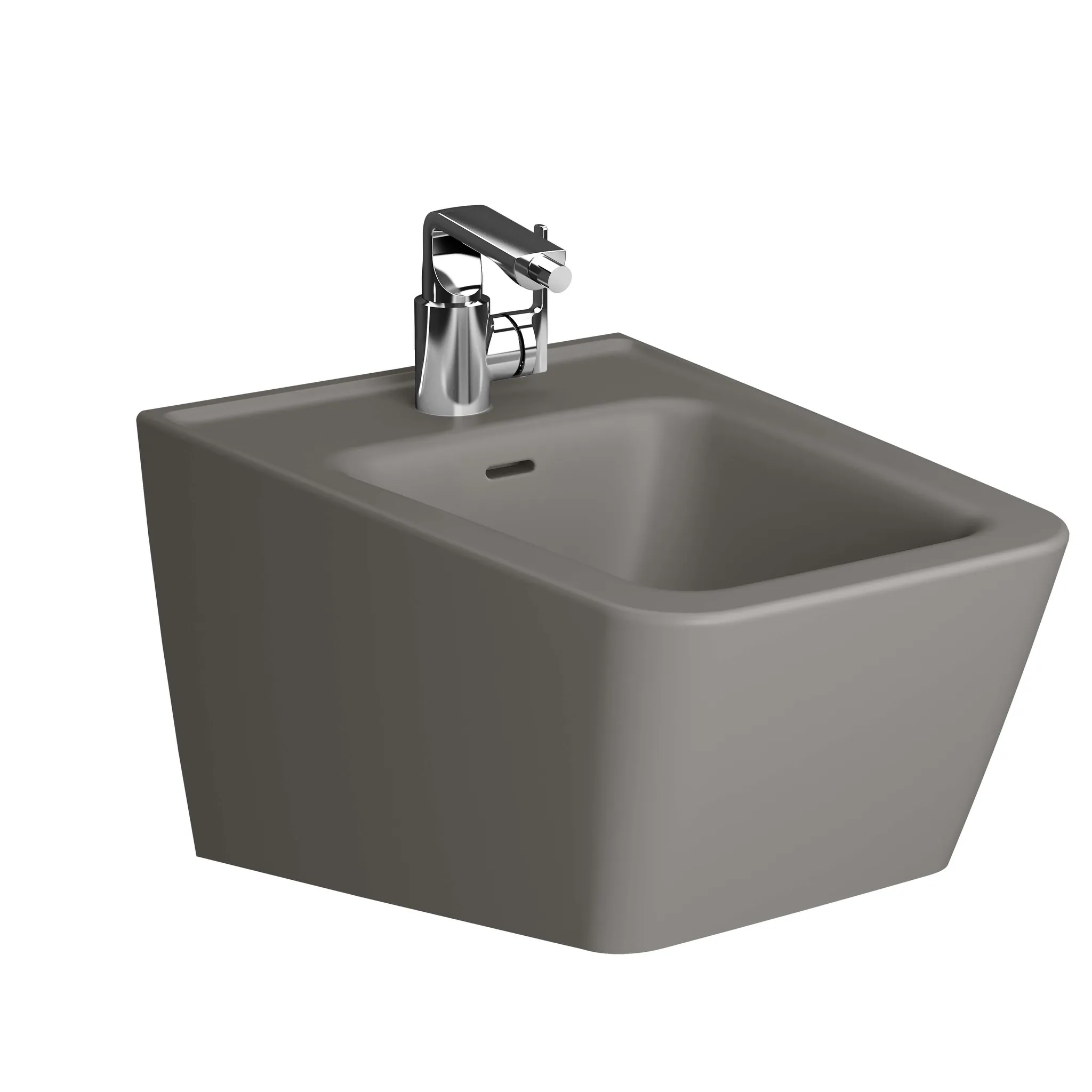 VitrA Equal Wand-Bidet, 395 x 540 mm, Steingrau Matt
