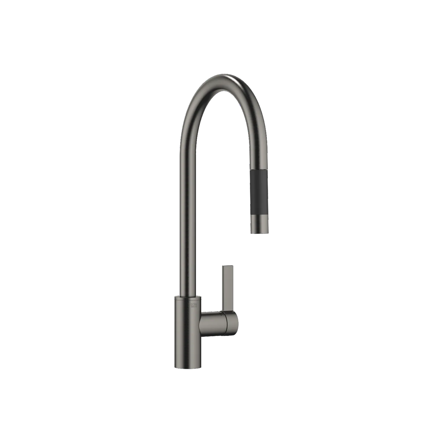 Dornbracht Einhebelmischer Pull-down mit Brausefunktion TARA ULTRA, Ausladung 240 mm, Armaturenhöhe 500 mm in Dark Platinum gebürstet