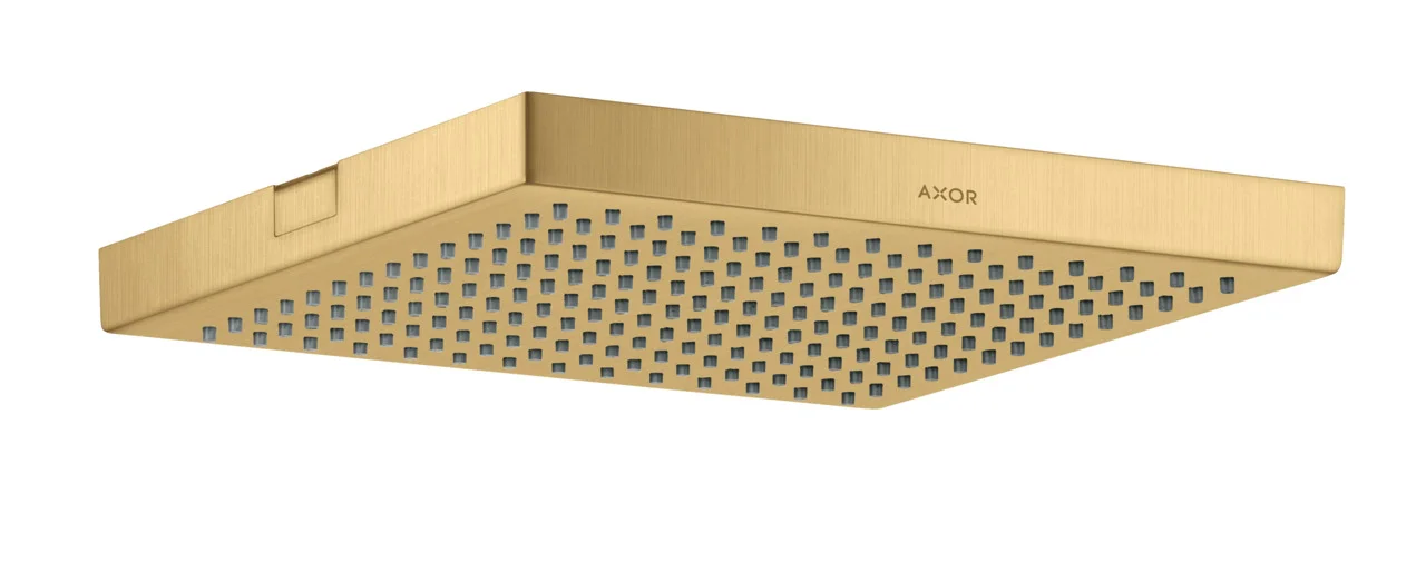 Hansgrohe AXOR ShowerSolutions Kopfbrause 240x240mm Brushed Gold Optic RainAir Strahl Deckenintegriert Unterputz DN15 Hansgrohe AXOR ShowerSolutions Kopfbrause 240x240mm Brushed Gold Optic RainAir Strahl Deckenintegriert Unterputz DN15