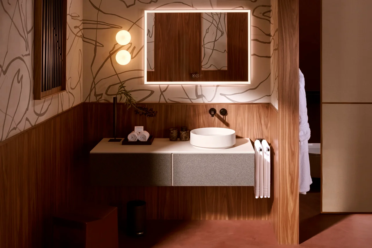 Hansgrohe Finoris Einhebel-Waschtischmischer Unterputz, mattschwarz, Ausladung 228 mm, Laminarstrahl, Keramikmischsystem